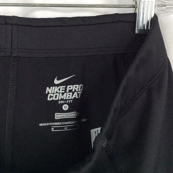Nike Pro Combat Dri-Fit Full Length Compression Pants Women's Size Medium Black - Picture 7 of 9